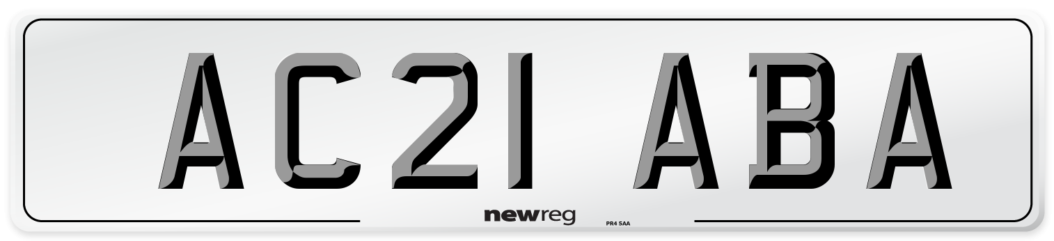 AC21 ABA Number Plate from New Reg